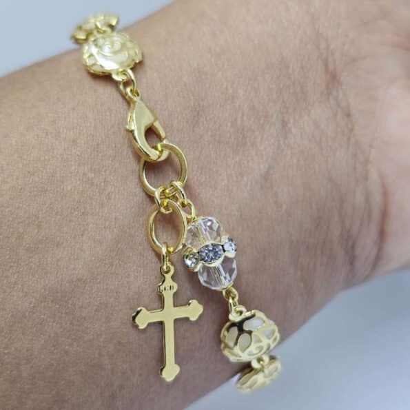 Pulseira Folhada Cristal 01